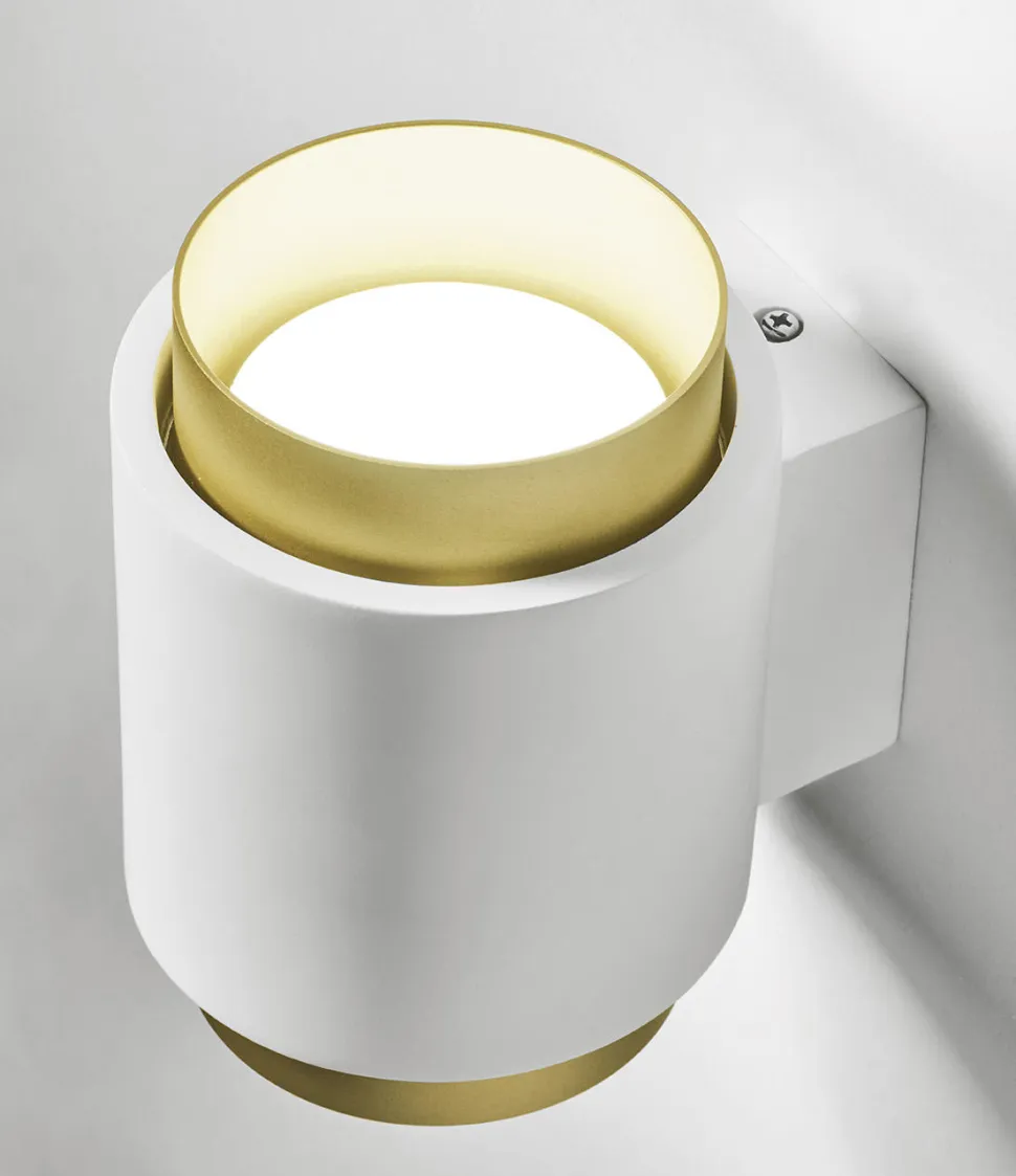 Lampada da parete syme oro sforzin in gesso