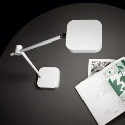 Lampada da scrivania bianca led cct per ufficio icon perenz