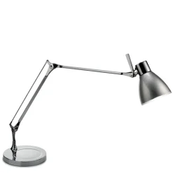 Lampada da scrivania braccio orientabile grigio moderna