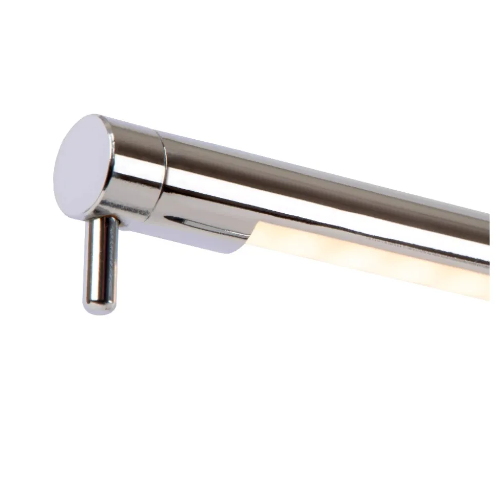 Lampada da scrivania design moderno cromo nero led 2700k dimmerabile