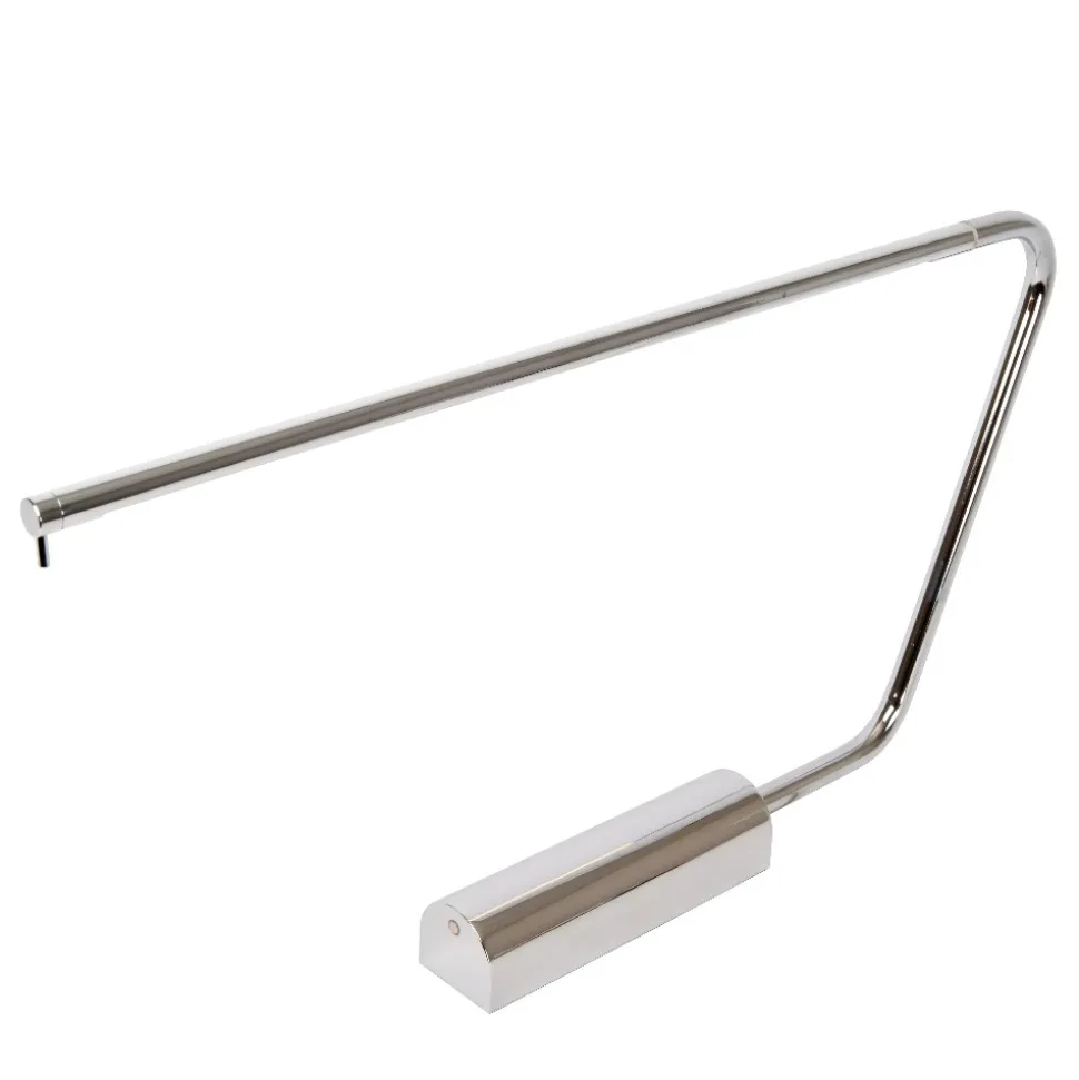 Lampada da scrivania design moderno cromo nero led 2700k dimmerabile