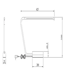 Lampada da scrivania design moderno cromo nero led 2700k dimmerabile