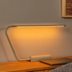 Lampada da scrivania design moderna tortora led 2700k dimmerabile