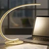 Lampada da scrivania design moderna oro led 12w 3000k iole gea luce