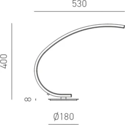 Lampada da scrivania design moderna oro led 12w 3000k iole gea luce
