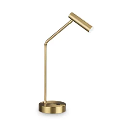 Lampada da scrivania easy tl ideal lux led orientabile 3000k ottone