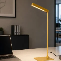Lampada da scrivania giallo ocra design moderna