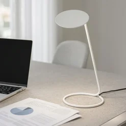Lampada da scrivania led bianca design moderna kobra perenz