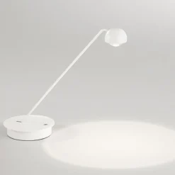 Lampada da scrivania lyra bianca perenz illuminazione led cct moderna