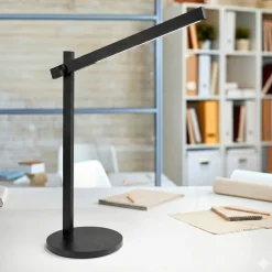 Lampada da scrivania nera desig moderna ruler perenz