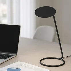 Lampada da scrivania nera kobra perenz illuminazione design moderna