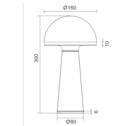 Lampada da tavolo bianca portatile led ricaricabile per esterno