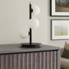 Lampada da tavolo dimmerabile sfere vetro bianco pomi' miloox