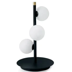 Lampada da tavolo dimmerabile sfere vetro bianco pomi' miloox