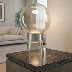 Lampada da tavolo in vetro miloox jotto design moderna