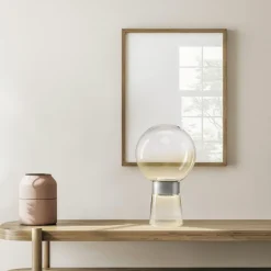 Lampada da tavolo in vetro miloox jotto design moderna