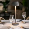 Lampada da tavolo per esterno ondaluce lt macao led portatile antracite ip54