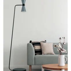 Lampada da terra dimmerabile grigio miloox graal 2 luci