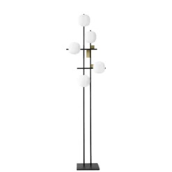Lampada da terra moderna miloox lingotto nero oro per salotto