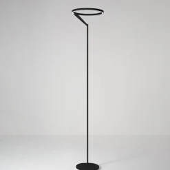 Lampada da terra nera vivida meridiana led 27w 3000k 4000k dimmerabile