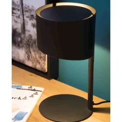 Lampada design moderna da comodino nera per camera da letto