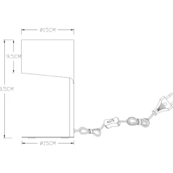 Lampada design moderna da comodino nera per camera da letto