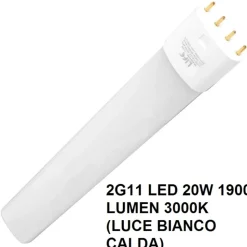 Lampada led 2g11 20w 1850lm 3000k luce bianco calda
