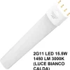 Lampada led 2g11 15,5w 1450 lumen 3000k luce bianco calda