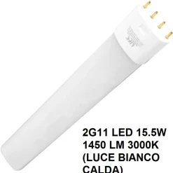 Lampada led 2g11 15,5w 1450 lumen 3000k luce bianco calda