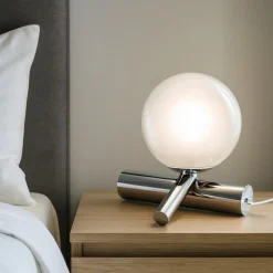Lampada moderna cromo ca148fchwdi led 6w 3000k linea light rossini tab