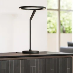 Lampada nera da tavolo meridiana led 15w 3000k 4000k dimmerabile vivida