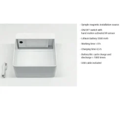 Lampada portatile abat jour linea light dama nero moderna