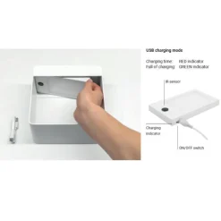 Lampada portatile abat jour linea light dama nero moderna