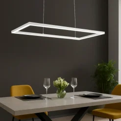 Lampadari moderni led 51w 3000k bianco particolare affralux quattro