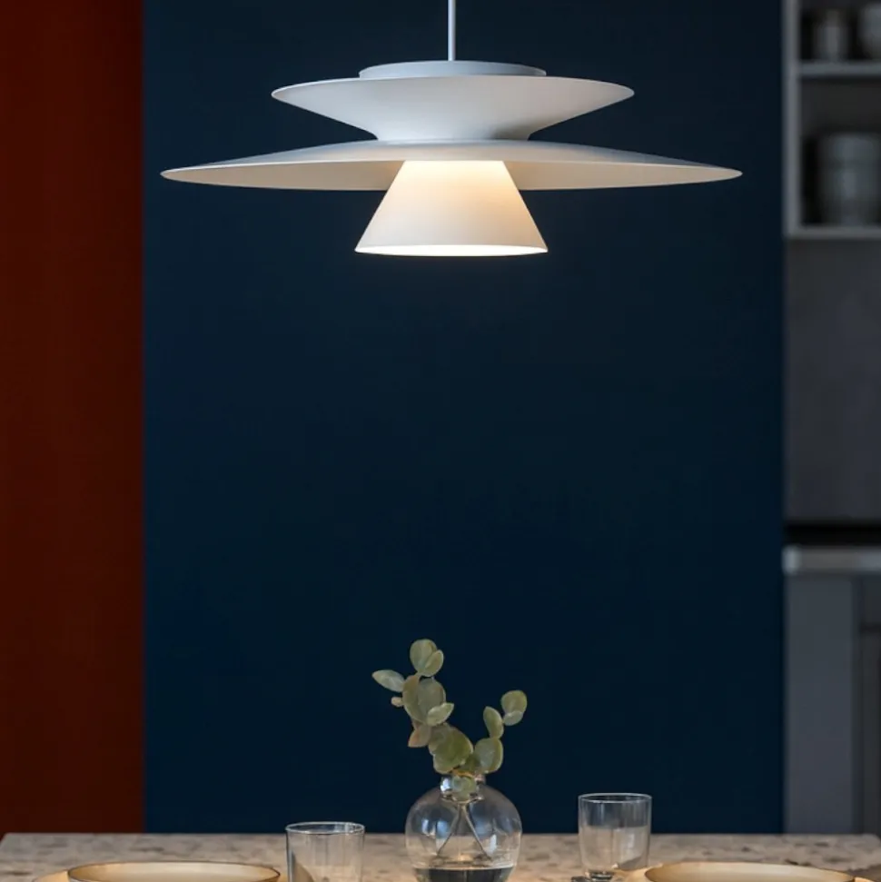 Lampadario bianco design per tavolo sala da pranzo cucina moderna