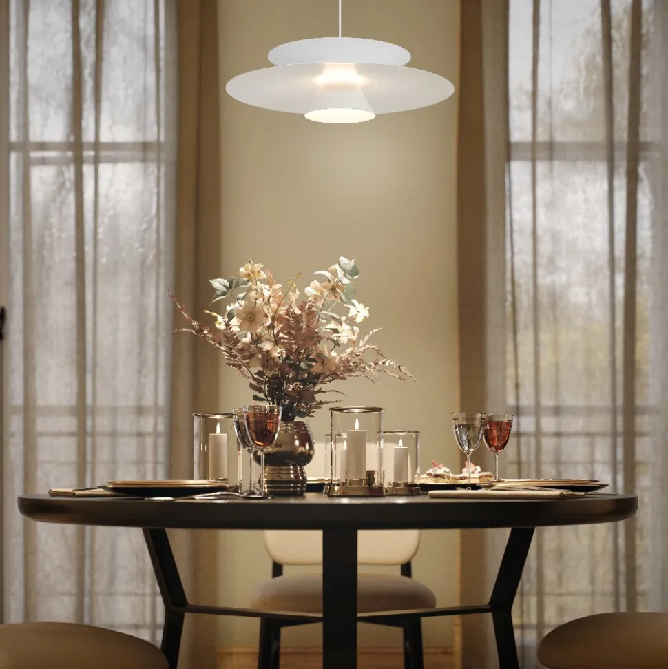 Lampadario bianco design per tavolo sala da pranzo cucina moderna
