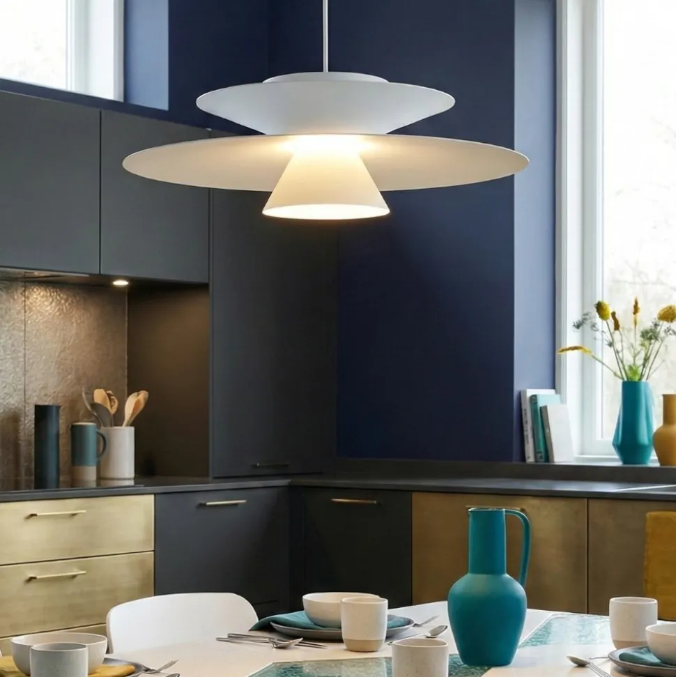 Lampadario bianco design per tavolo sala da pranzo cucina moderna