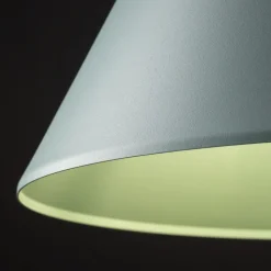 Lampadario colore menta cono di metallo 50cm per cucina