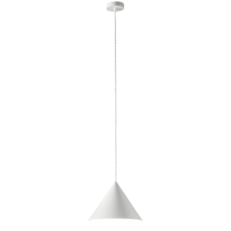 Lampadario cono 50cm bianco per cucina perenz iconic