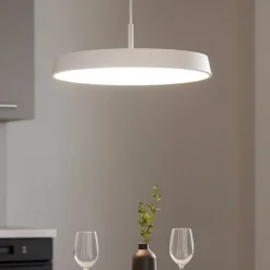 Lampadario da cucina isyluce urban bianco disco led 42w dimmerabile