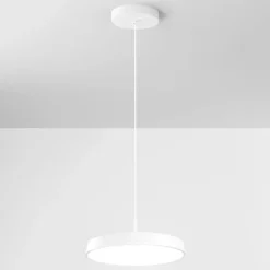 Lampadario da cucina isyluce urban bianco disco led 42w dimmerabile
