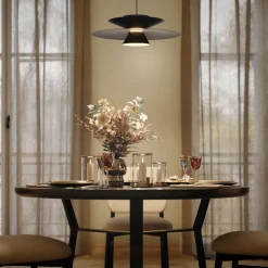 Lampadario design nero per tavolo da pranzo cucina moderna