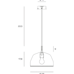 Lampadario per cucina moderna campana sabbia miloox mug