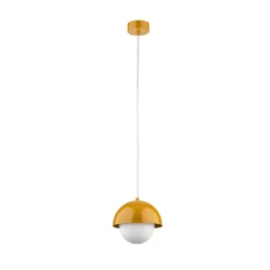 Lampadario per isola penisola cucina ocra a cupola 17 cm