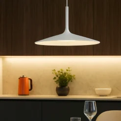 Lampadario poe plus bianca led 15w 3000k per cucina