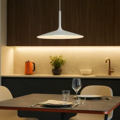 Lampadario poe plus bianca led 15w 3000k per cucina
