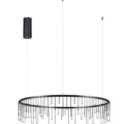Lampadario stelle cadenti nero per cucina moderna led 3000k
