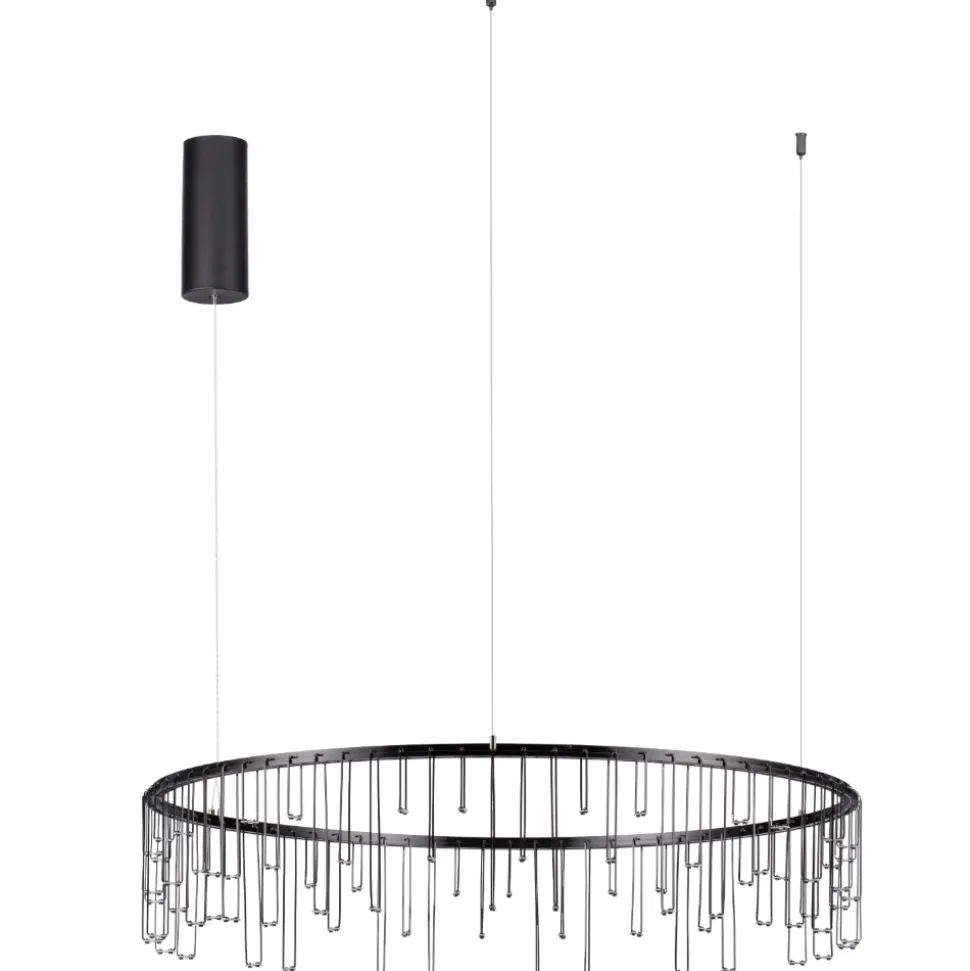 Lampadario stelle cadenti nero per cucina moderna led 3000k