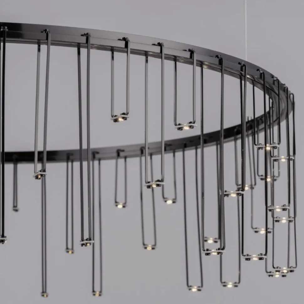 Lampadario stelle cadenti nero per cucina moderna led 3000k