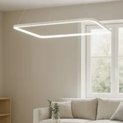Lampadario a led 33w design moderno bianco affralux aluring